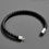 Thumbnail: Minimalist Men PU Leather Stylish Simple Black Colour Bracelet
