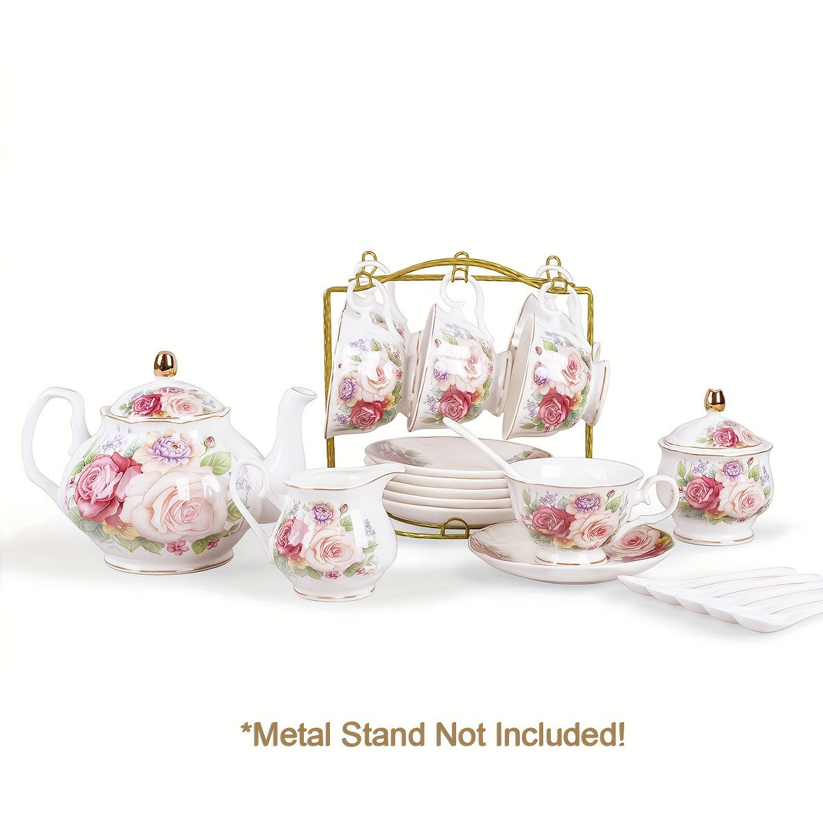 European Porcelain Coffee Set, Pink Women Tea Set, Bone China Tea Set, Vintage F