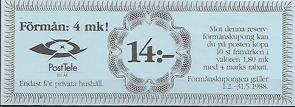 Reserve coupon Aland black/blue