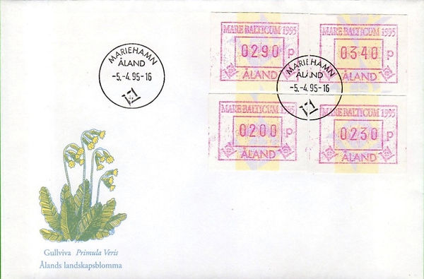 1995: Aland Mare Balticum Frama Label FDC