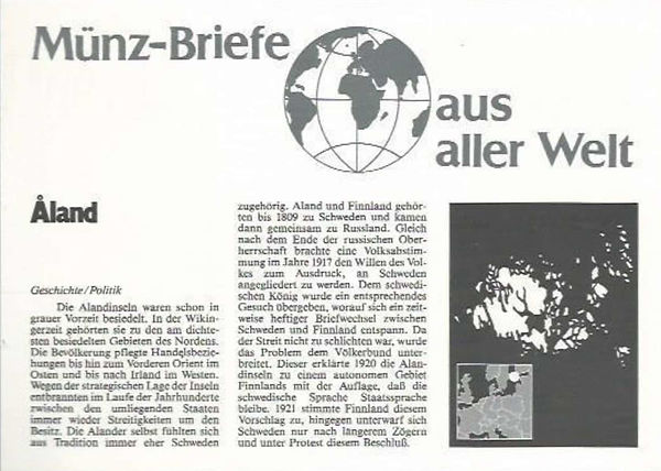 Aland Numiscover descriptive text card