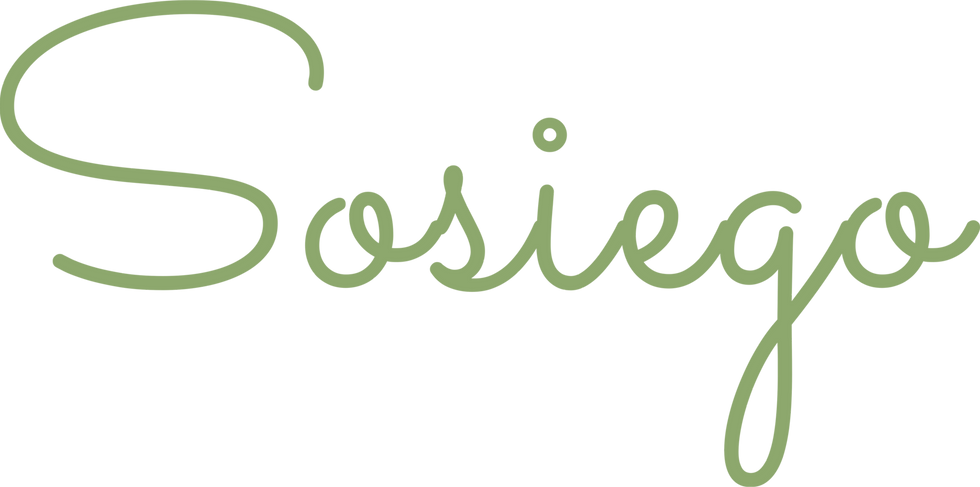 sosiego logo in cursive