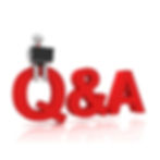 3D figure with a laptop sits on giant red "Q" of "Q&A" on white background, conveying a theme of questions and answers.