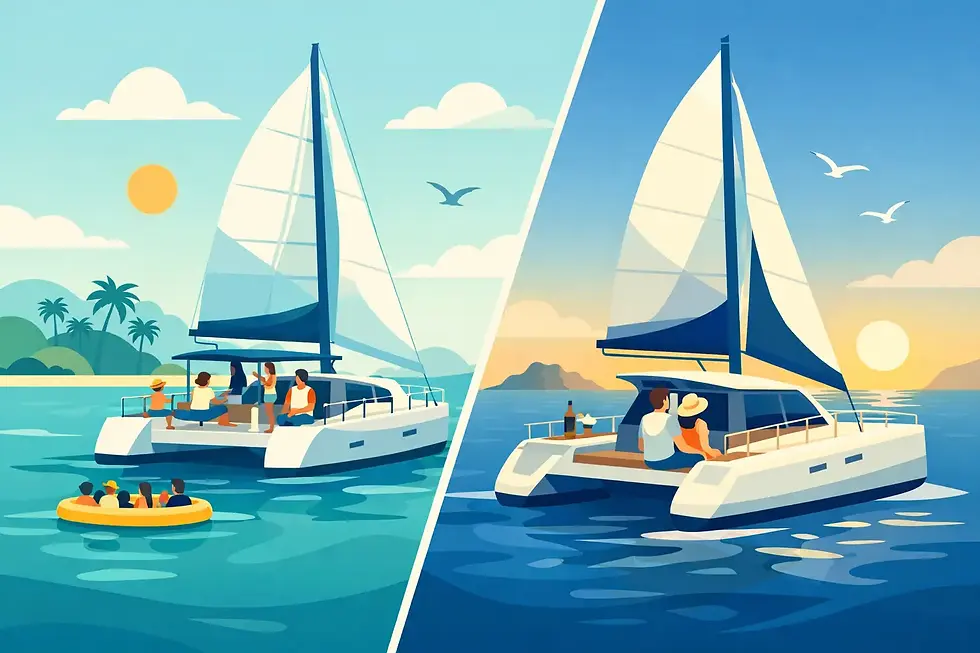 Catamarán compartido o privado: cuál elegir