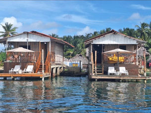 Sleeping in cabanas on the water in the San Blas Islands, Panama