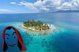 vieni all'iksla della famosa isola della casa di carta di Netflix