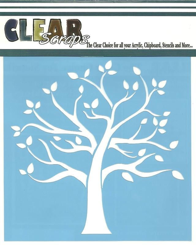 Clear Scraps Stencil - Family Tree, CSSMFT6