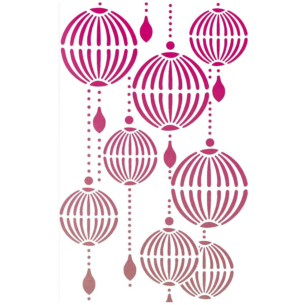 Thumbnail: Ciao Bella Mixed Media Stencils - Lanterns CBMS003