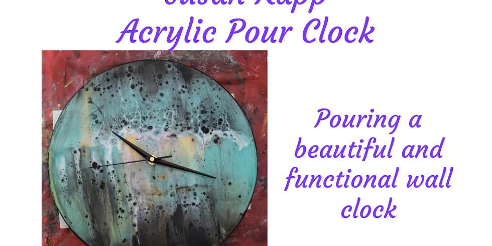 Acrylic Pour Clock