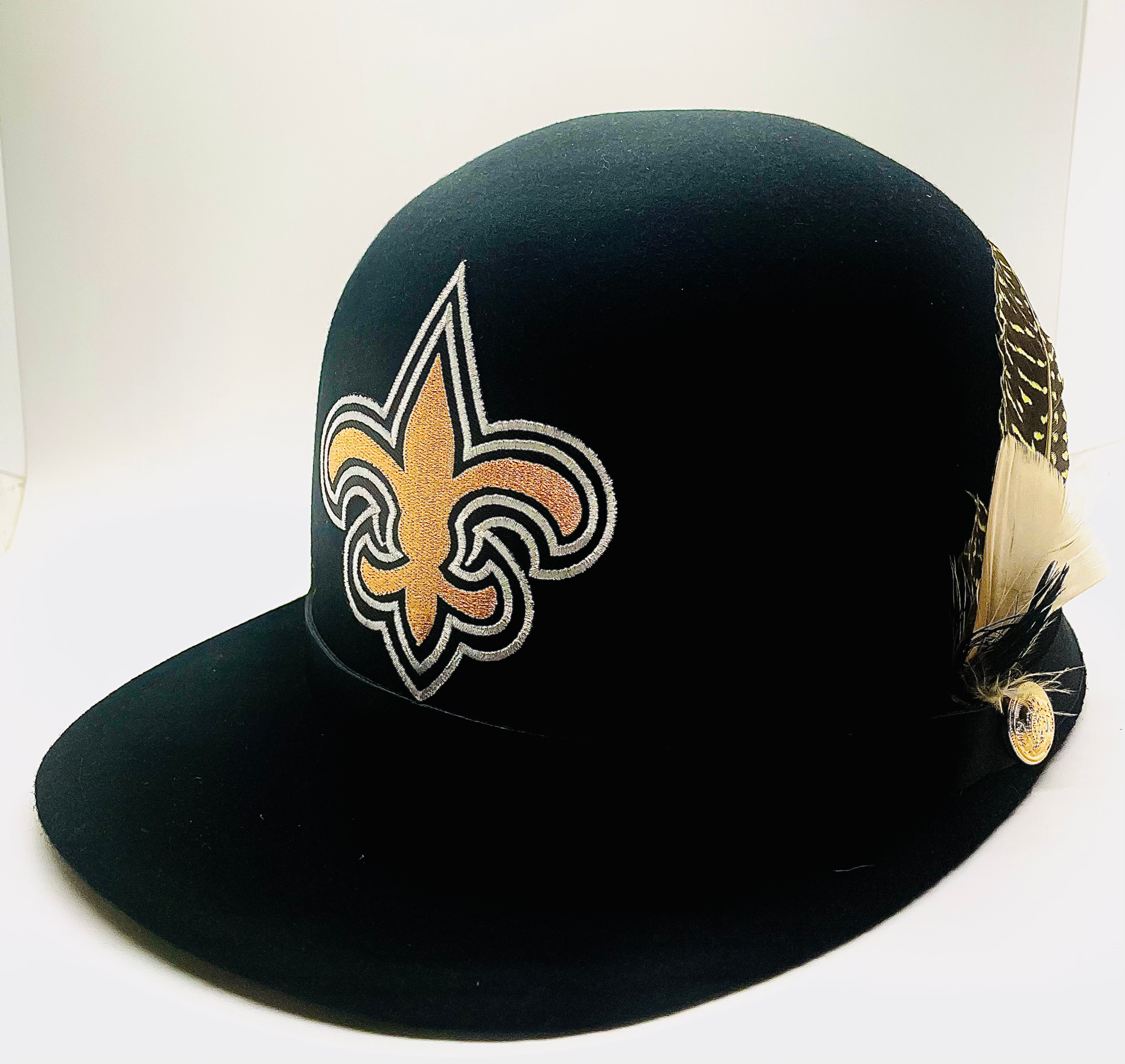 Limited Edition Custom “Saints PlayersBrim” with changeable Feathers 