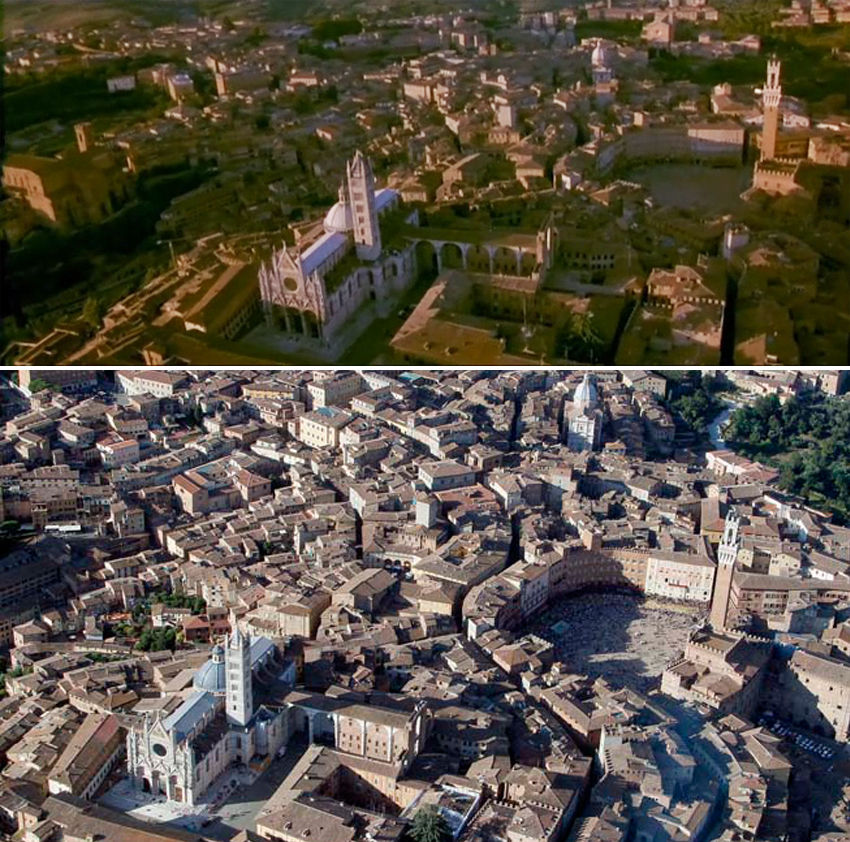 Siena, veduta aerea
