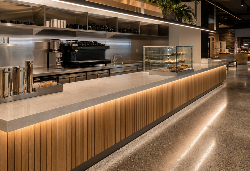 Cafe & Food Hall Counter Manufacturing: A Custom Build Guide