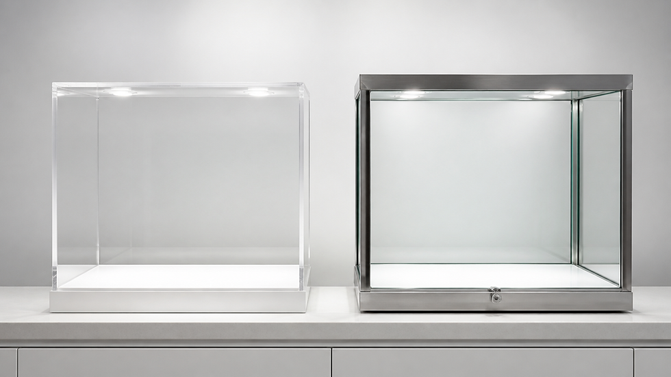 Acrylic vs Glass Display Cases