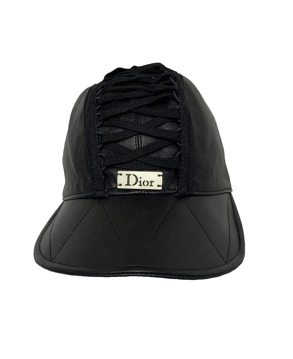 Thumbnail: Dior Aw02 Leather Lace up Hat