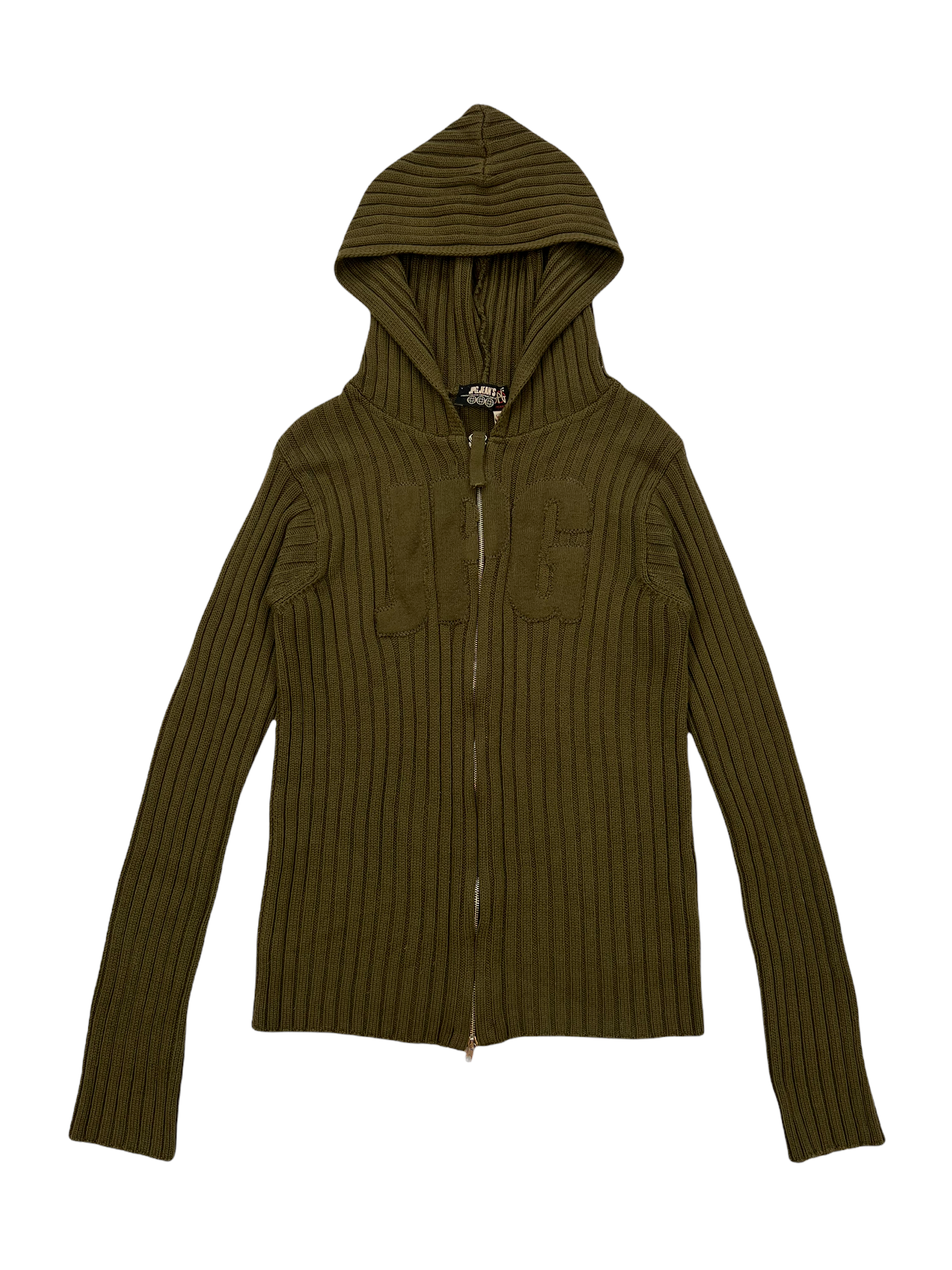 Jean Paul Gaultier Green Logo Zip up Sweater