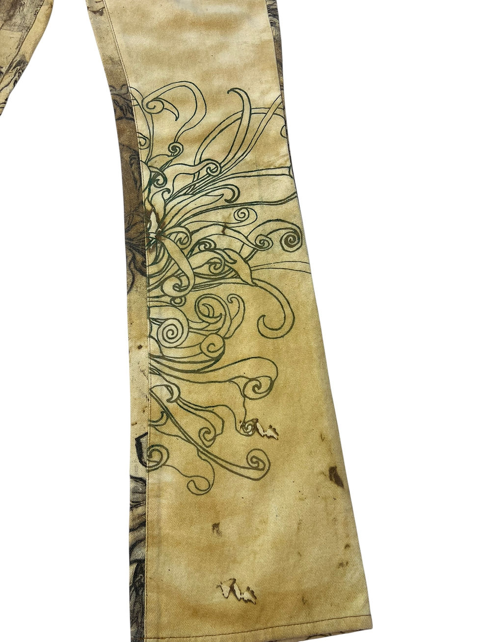 Thumbnail: Roberto Cavalli tattoo print floral pants