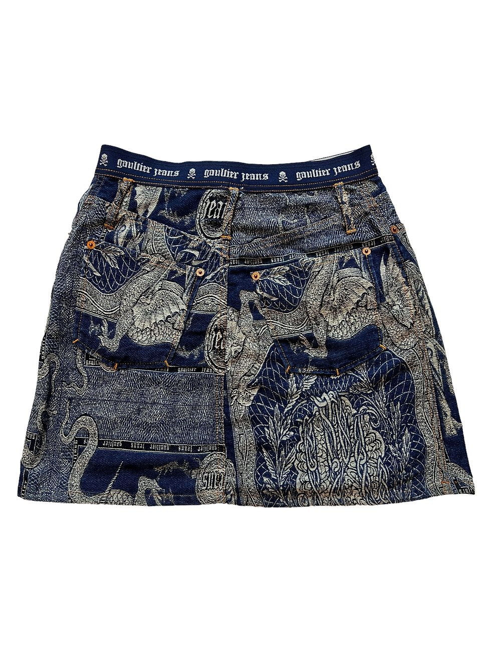 Thumbnail: Jean Paul Gaultier Aw94 Jacquard denim skirt