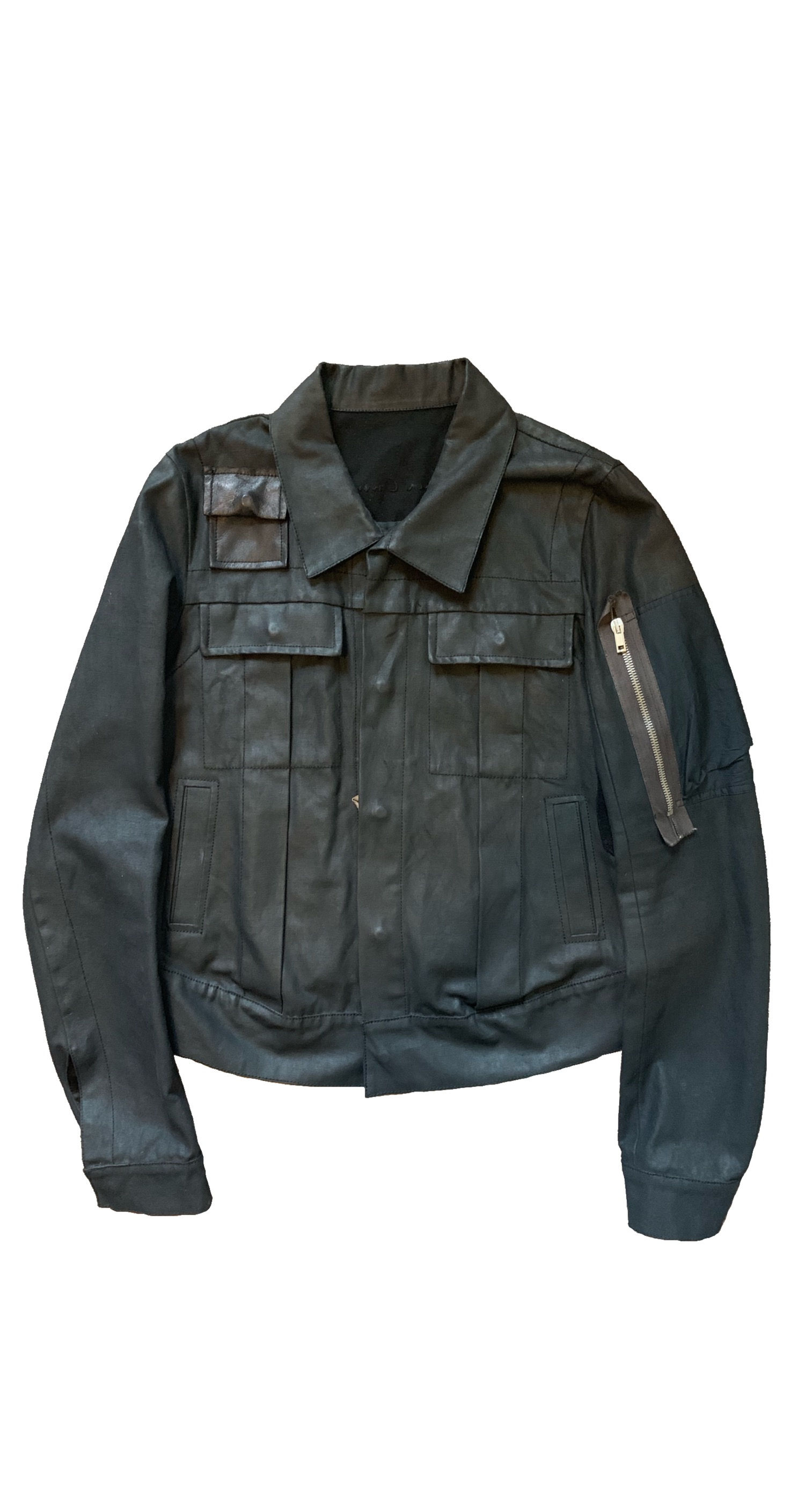 Rick Owens Ss03 Suckerball Waxed Denim Jacket