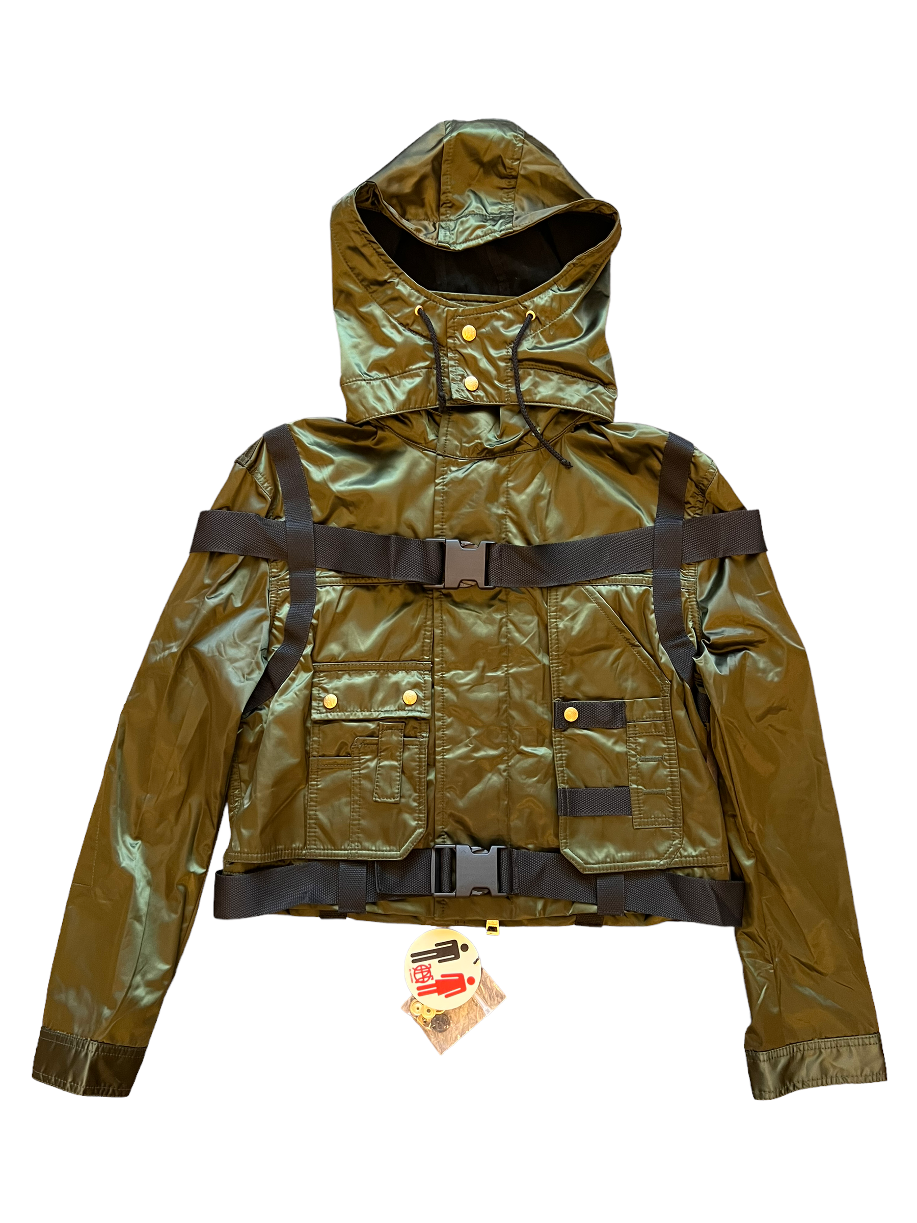 Jean Paul Gaultier Ss03 green parachute jacket