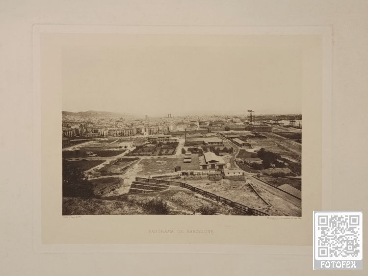 Barcelone vue de Montjuic Levy photogravure A Lumière et fils FB