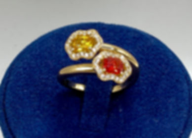 Bague Or jaune Duo Saphirs