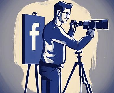 man shooting for a reel show the faceboo