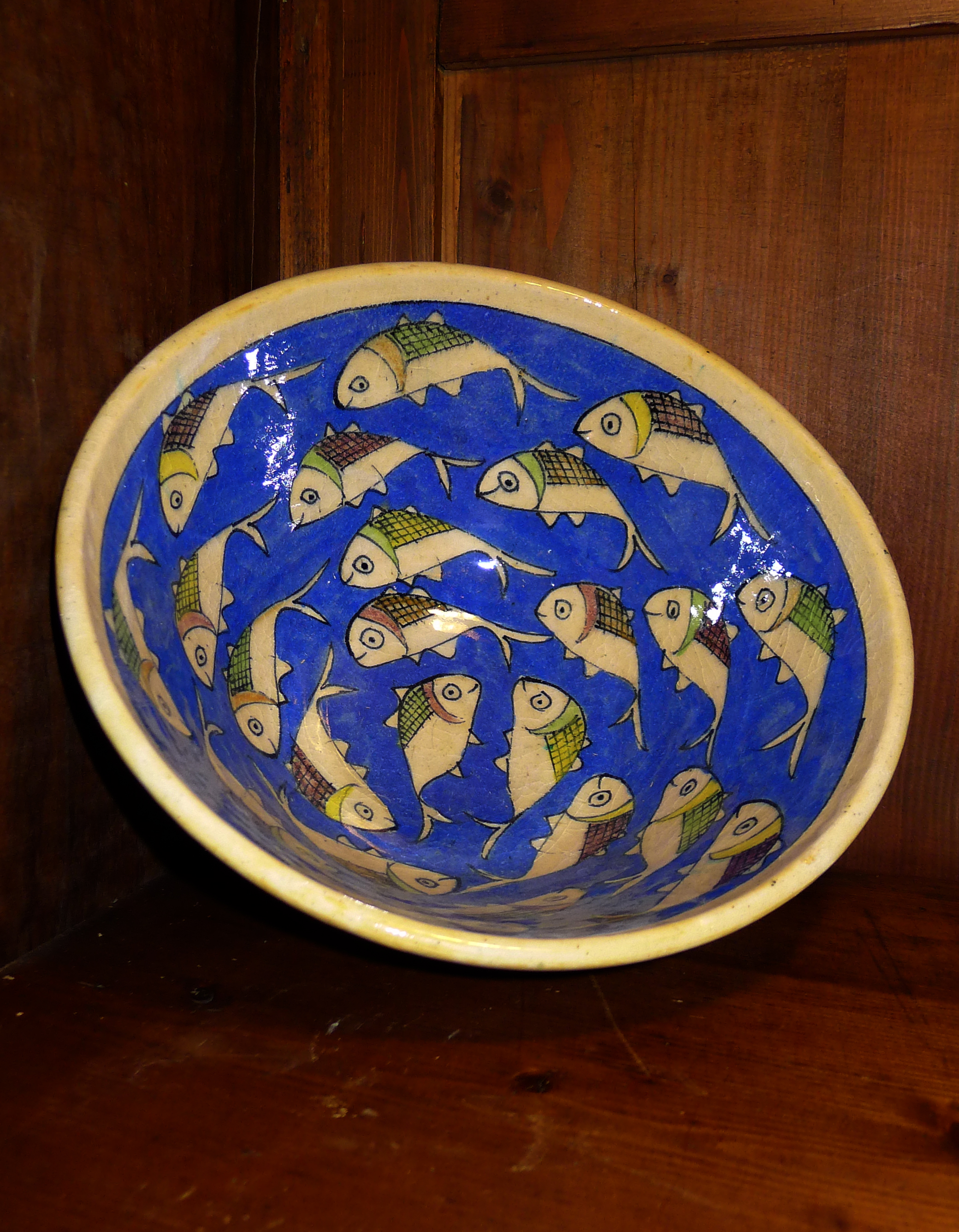 La vasque bleues aux poissons