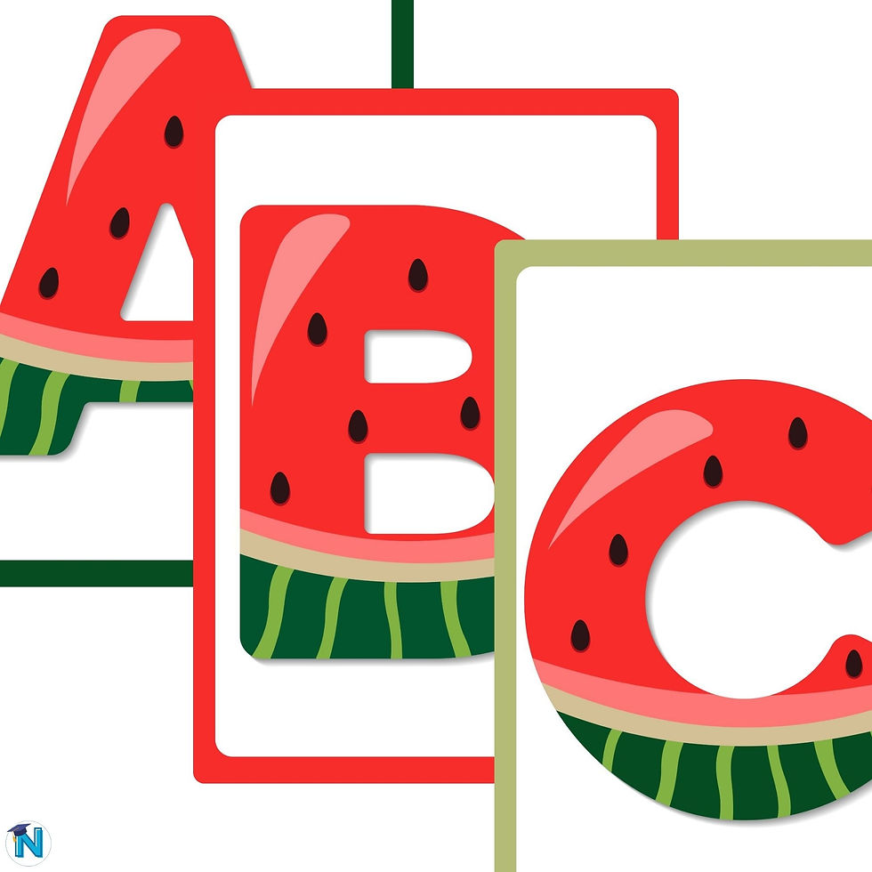 Watermelon Alphabet Wall Display