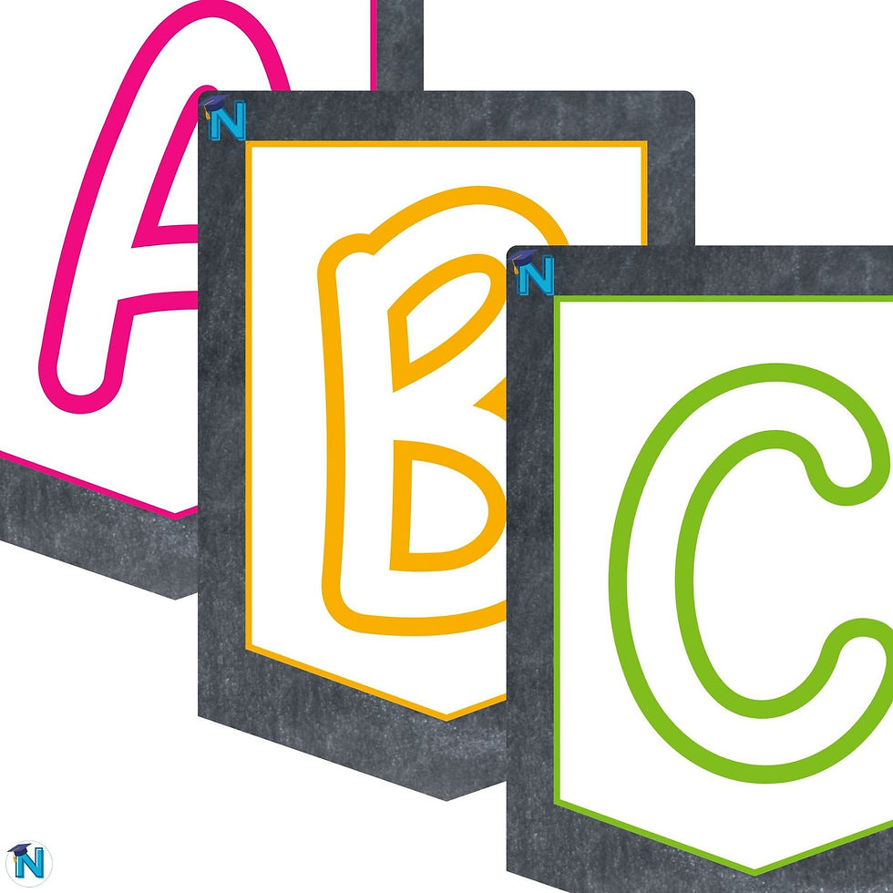 Blackboard Alphabet Bunting