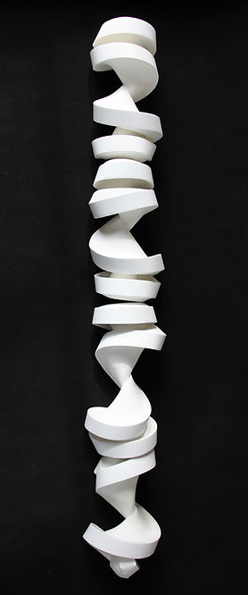 jae ko. rolled paper. colored ink. glue. wall mounted sculpture. sculpture. 