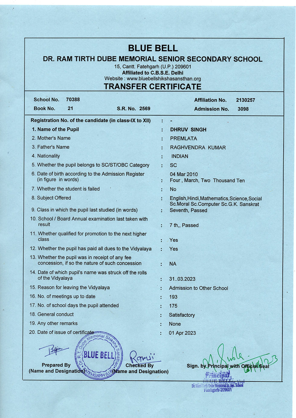 Dhruv Singh (VII)