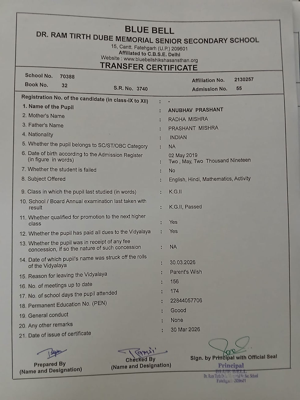 ANUBHAV PRASHANT (KG II)