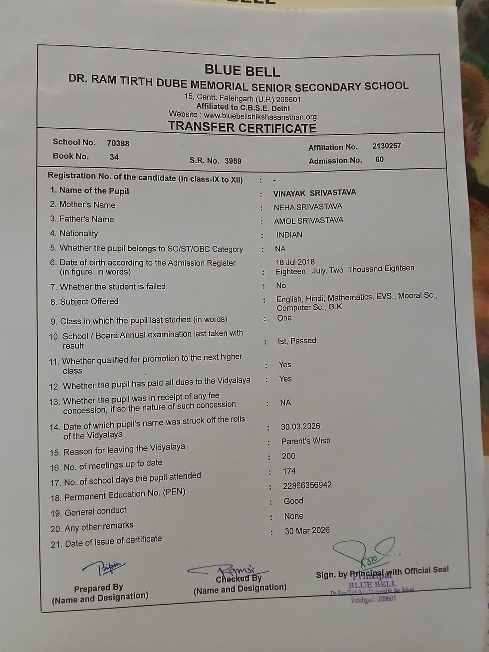 VINAYAK SRIVASTAVA 1