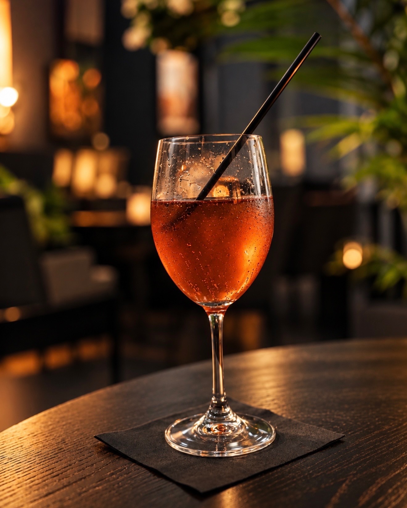 A French wine cocktail photographed at Château Bellecru.
