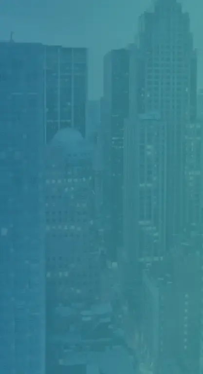 Blue Teal to Green Gradient Overlaying City - Background Hiring Done Right at Inova - Inov
