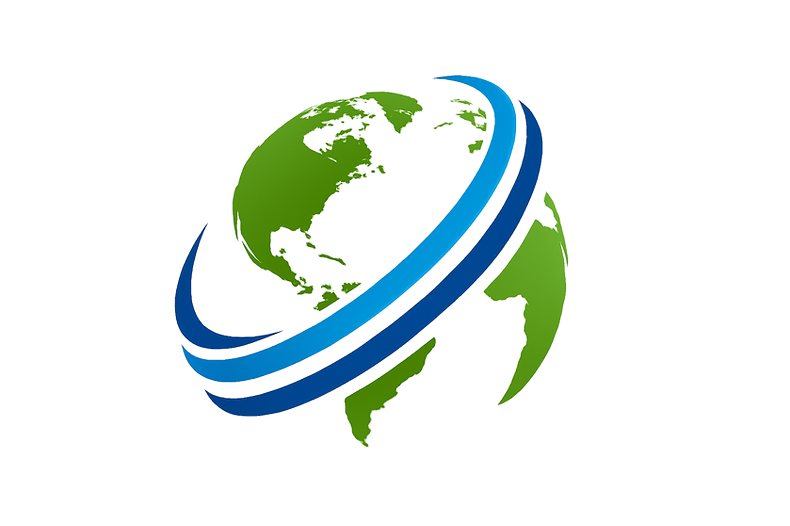 Global Force Management Solutions Logo: A stylized green and blue globe with sweeping blue arcs encircling it, symbolizing global connectivity and movement for the global force.