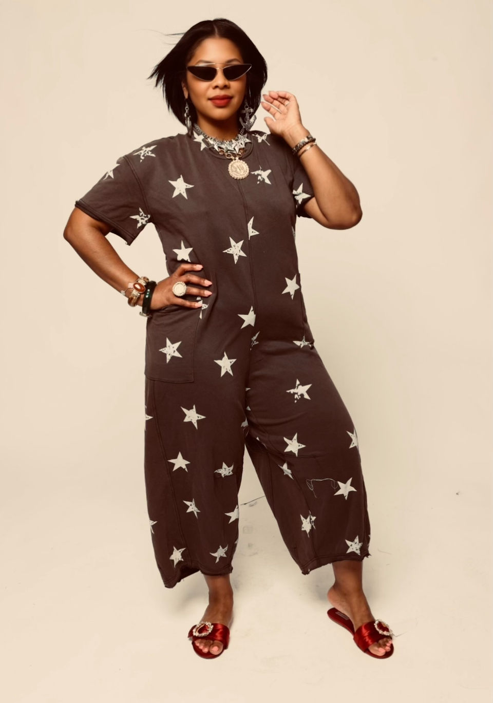 Thumbnail: Charcoal Star Jumpsuit
