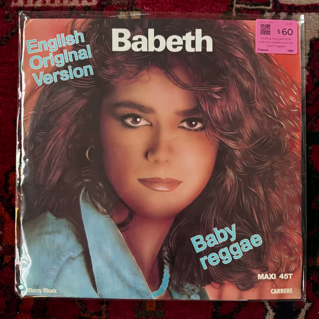 Babeth - Baby Reggae (English Original Version) 12" Maxi (France 🇫🇷 1981)