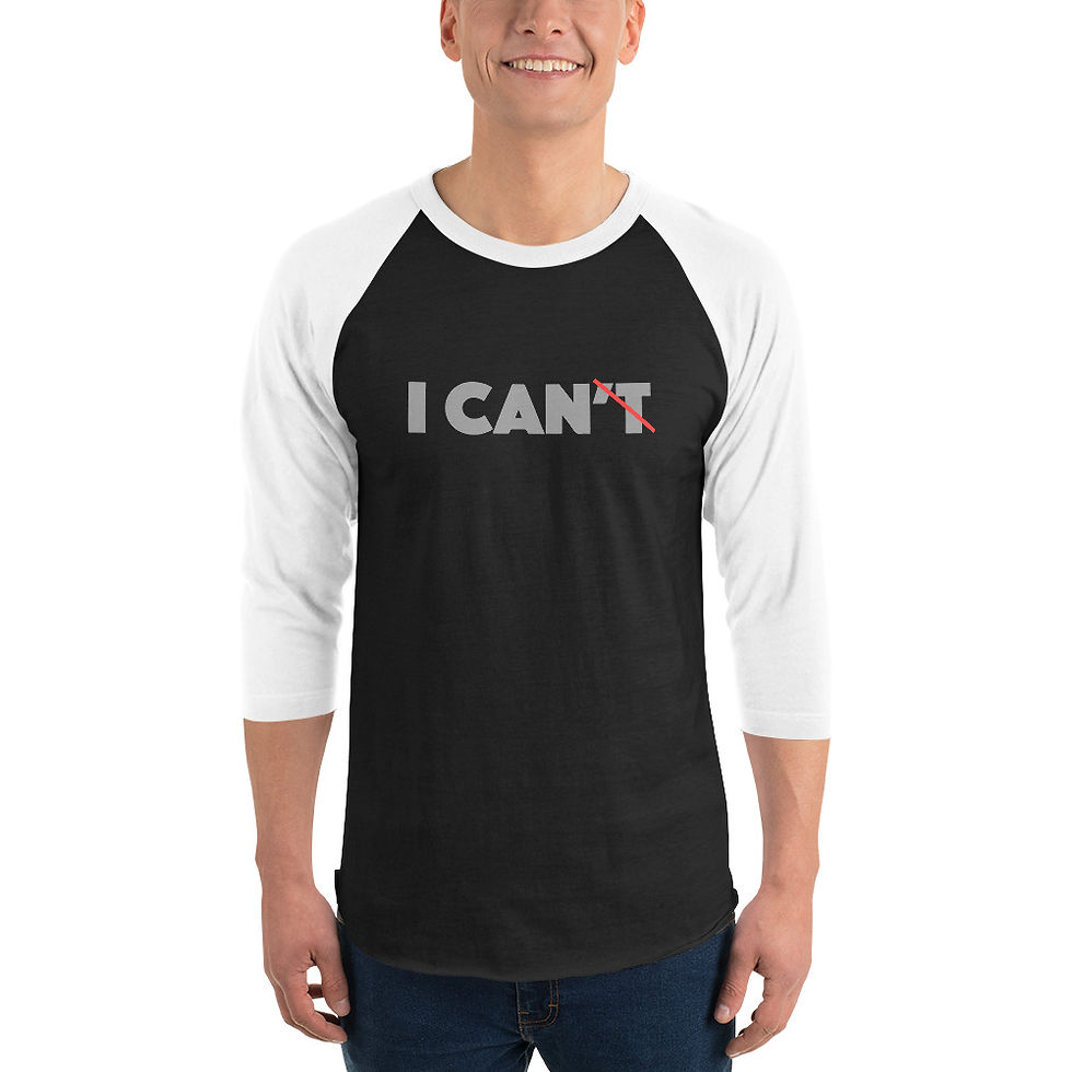 Thumbnail: I CAN 3/4 sleeve raglan shirt