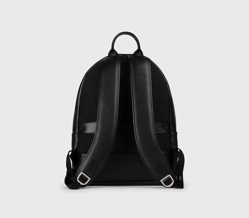 Thumbnail: Black leather backpack Doucal's