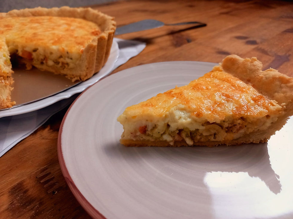 Quichê de Alho Poró e Bacon