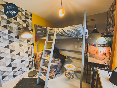 Agencement et décoration d'une Chambre pour pré-ado
Ambiance pop industrielle

Bordeaux