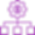 Purple gear icon with network diagram