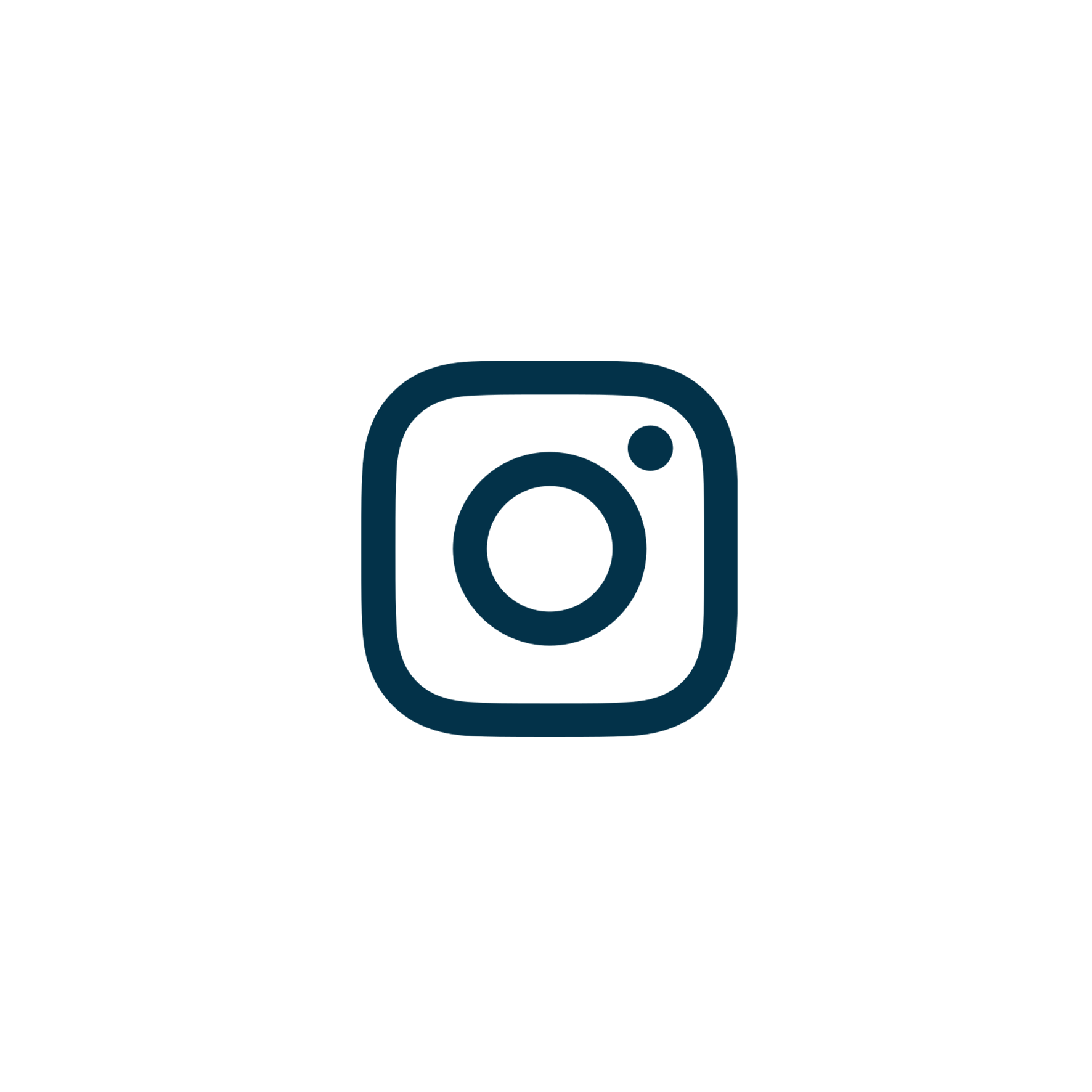 Instagram icon featuring a minimalist camera design with rounded corners, linking to Instagram profile.