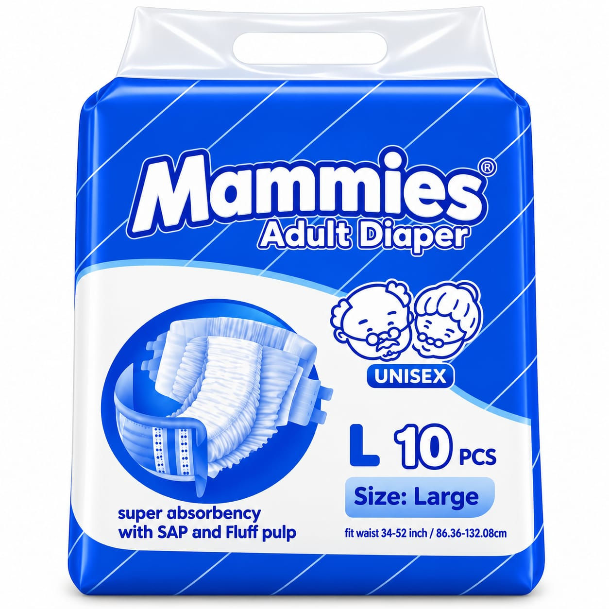 Mammies Adult Diaper Large-10Pcs