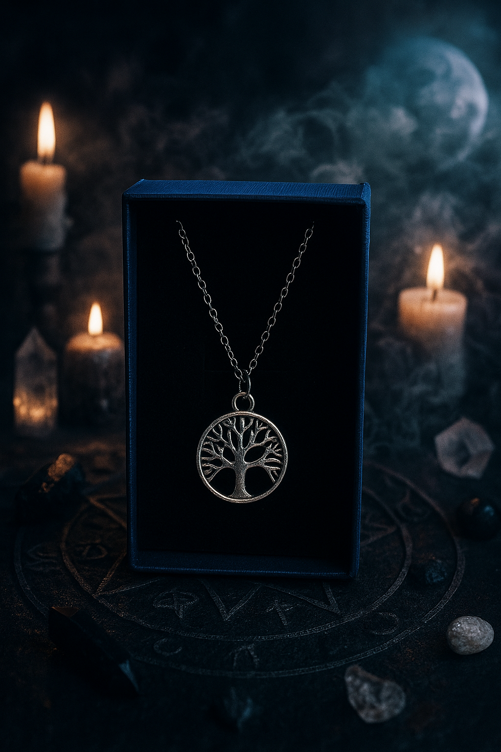 Tree of Life Pendant Necklace, Silver & Gold, 27-30 Inch Cable Chain