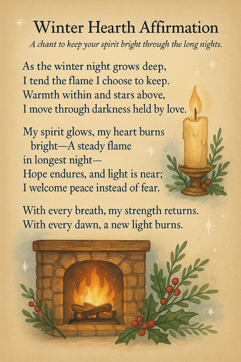 Thumbnail: Winter’s Hearth & Starlight Seasonal Spell Bundle (Digital PDF)