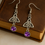 Thumbnail: Celtic Knot Drop Earrings – Hypoallergenic with Your Choice of Gemstone Color