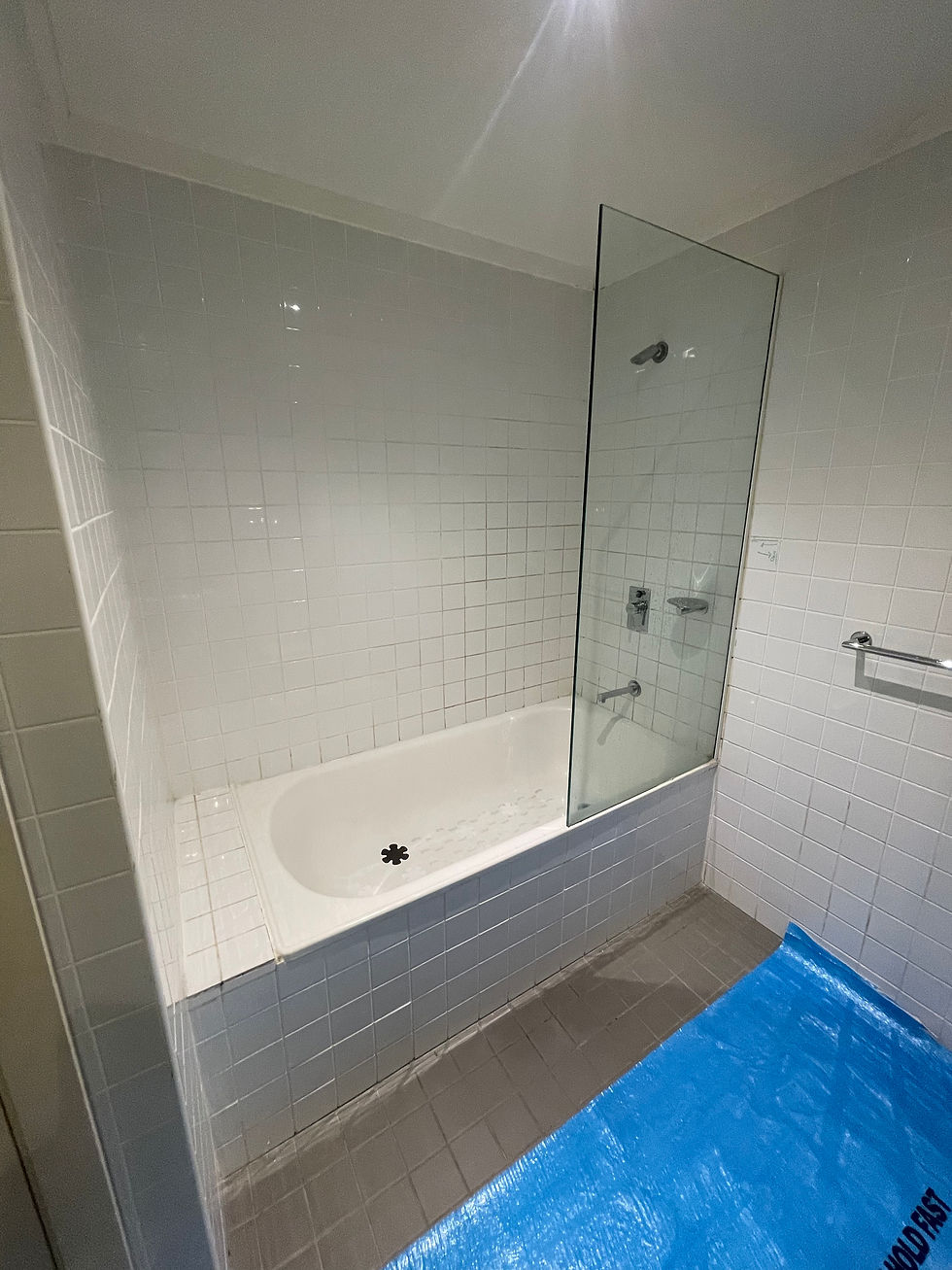 Bath to shower renovation before