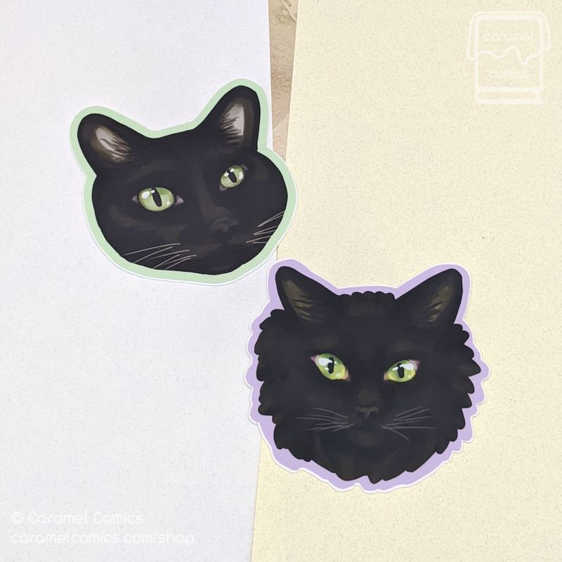 black cat sticker